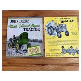 (2) John Deere L + LA Tractor Sales Literature