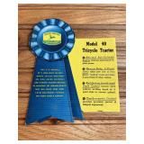 John Deere 40 Tricycle Tractor Blue Ribbon
