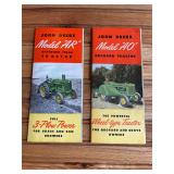 (2) John Deere AR + AO Tractor Sales Literature