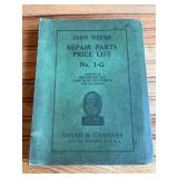 1944 John Deere Repair Parts Price List No. 1-G