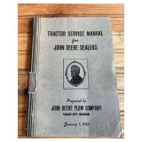1936 John Deere Tractor Service Manual for Dealers