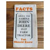 1927 John Deere 15-27 Tractor Sales Literature