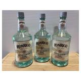 Three Ronrico Silver Label Puerto Rican Rum Bottles 1.75L