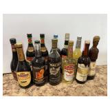Assorted Collection of Twelve Bottles of Liquor and Mixers
