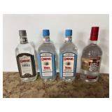 Lot of Four 1.75L Vodka Bottles: Gordon