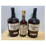 Lot of 3 Canadian Club Whisky Bottles