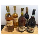 Assorted Wine Bottles Lot of 6