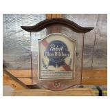 Pabst Blue Ribbon Crystal Heritage Back Bar Display Sign