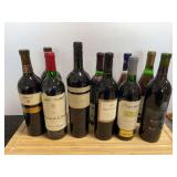 Assorted Red and White Wine Bottles - Lot of 9