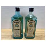 Bombay Sapphire London Dry Gin 750ml Bottles - Lot of 2