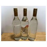 Three Stolichnaya Imported Russian Vodka Bottles