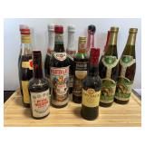 Assorted Mixed Alcohol and Beverage Bottles, Quantity of 12