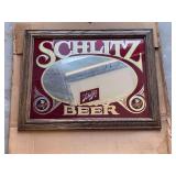 Schlitz Beer Framed Advertising Mirror