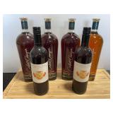 Assorted Wine Bottles - Corbett Canyon and Winking Owl Lot of 6