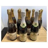 Assorted Sparkling Wine Bottles Lot of Ten