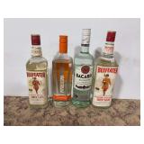 Assorted Liquor Bottles Set of Four