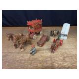 (3) Cast Wagons