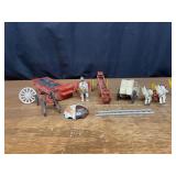 (3) Cast Wagons