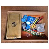 Pocket Knife, Pens, Pencils, Buttons, Patches