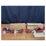 (2) Cast Wagons