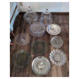 Assorted Glassware and Metal Serveware Collection
