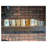 Collection of University and Advertising Ceramic and Glass Mugs