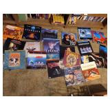 Large Collection of Laserdiscs and Vinyl Records featuring Movies and Music