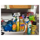 Lot of Household Cleaning Supplies and Paper Products