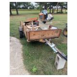 Single-Axle Utility Trailer with Wooden Stake Sides
