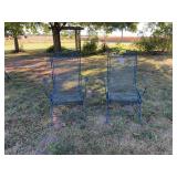 Two Metal Mesh Chairs