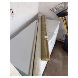 Two Roll-Up Bamboo and Woven Wood Window Blinds