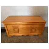 Wooden Cedar Lined Storage Chest and Matching Media Cabinet