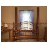 Keller Solid Oak Double Arch Spindle Bedframe