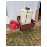 Tear-down Utility Cart with Plastic Drum and Pump System