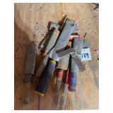 Assorted Wood Chisels and Hand Tools Lot