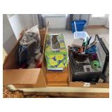 Assorted Office Supplies and Hardware Box Lot
