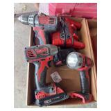 Milwaukee M18 Cordless Power Tool Kit with Drill, Impact Driver, Light, Charger, and Battery