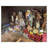 Assorted Workshop Hardware, Tools, and Pegboard Accessories