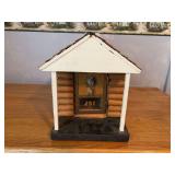 Handmade Wooden Log Cabin Bank with Cast Iron Post Office Box Door Number 281