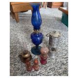 Collection of Assorted Kerosene Oil Lamps and Miners Lantern