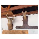 Taxidermy Deer Head Mounts with Wooden Display Racks