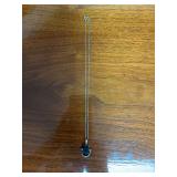 Sterling Silver Spinning Black Stone Pendant Necklace