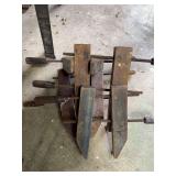 Collection of Wooden Hand Screw Clamps
