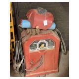 Lincoln Electric AC-225-S Arc Welder with Helmet, Gloves, and Electrode Storage Canisters