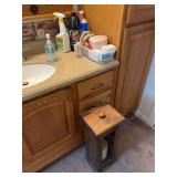 Rustic Wooden Toilet Paper Dispenser and Bathroom Storage Lot
