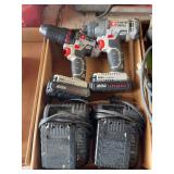 Porter-Cable 20V Max Cordless Drill and Impact Driver Combo with Batteries and Chargers