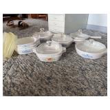 CorningWare Blue Cornflower and Spice O Life Casserole Dish Set with Lids