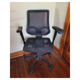 Black Mesh Office Chair with Rolling Caster Base