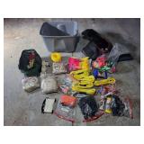 Assorted Ropes, Cords, Straps, and Storage Containers Lot