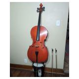 Acoustic Cello with Two Bows